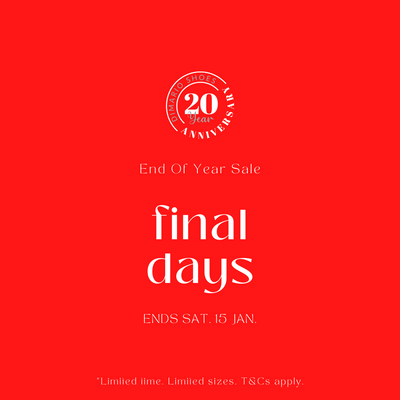 END OF YEAR SALE! ENDS SAT. 15 JAN.