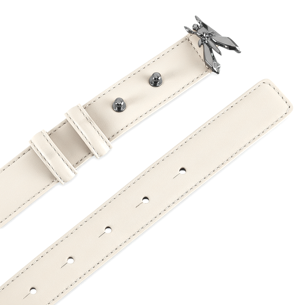 Leather Belt in Beige