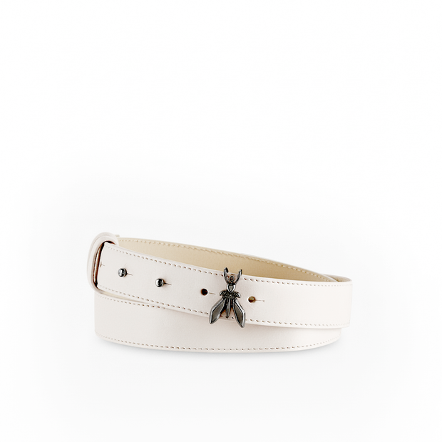 Leather Belt in Beige