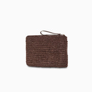 Woven Clutch Bag in Mocha