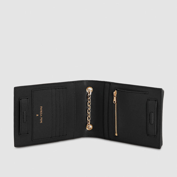 Leather Wallet in Nero