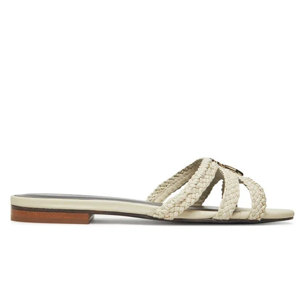 Braided Slides in Ecru