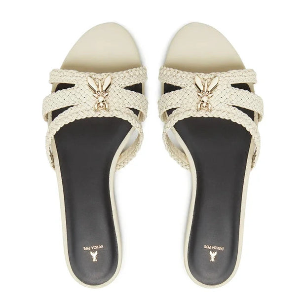 Braided Slides in Ecru