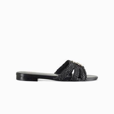 Braided Slides in Nero