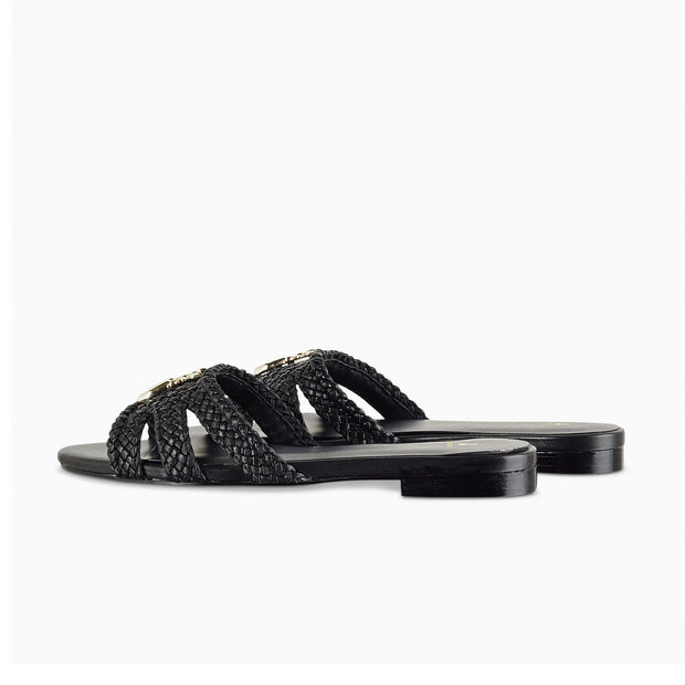 Braided Slides in Nero