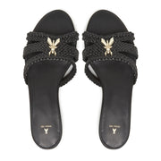 Braided Slides in Nero
