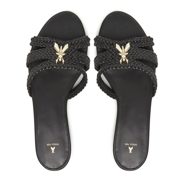 Braided Slides in Nero