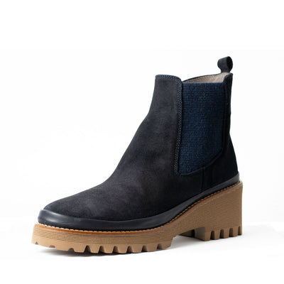Aria Boots in Navy Blue