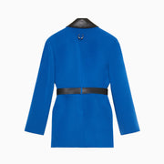 Contrast Lapel Blazer