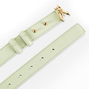 Leather Belt in Mint Green