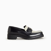 Contrast Leather Loafers