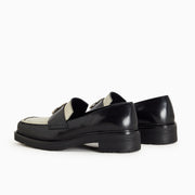 Contrast Leather Loafers