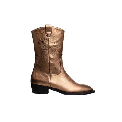 Giorgia Boots in Mettalic Gold
