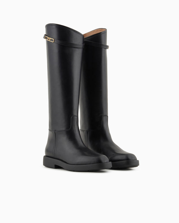 Boots with Logo Strap