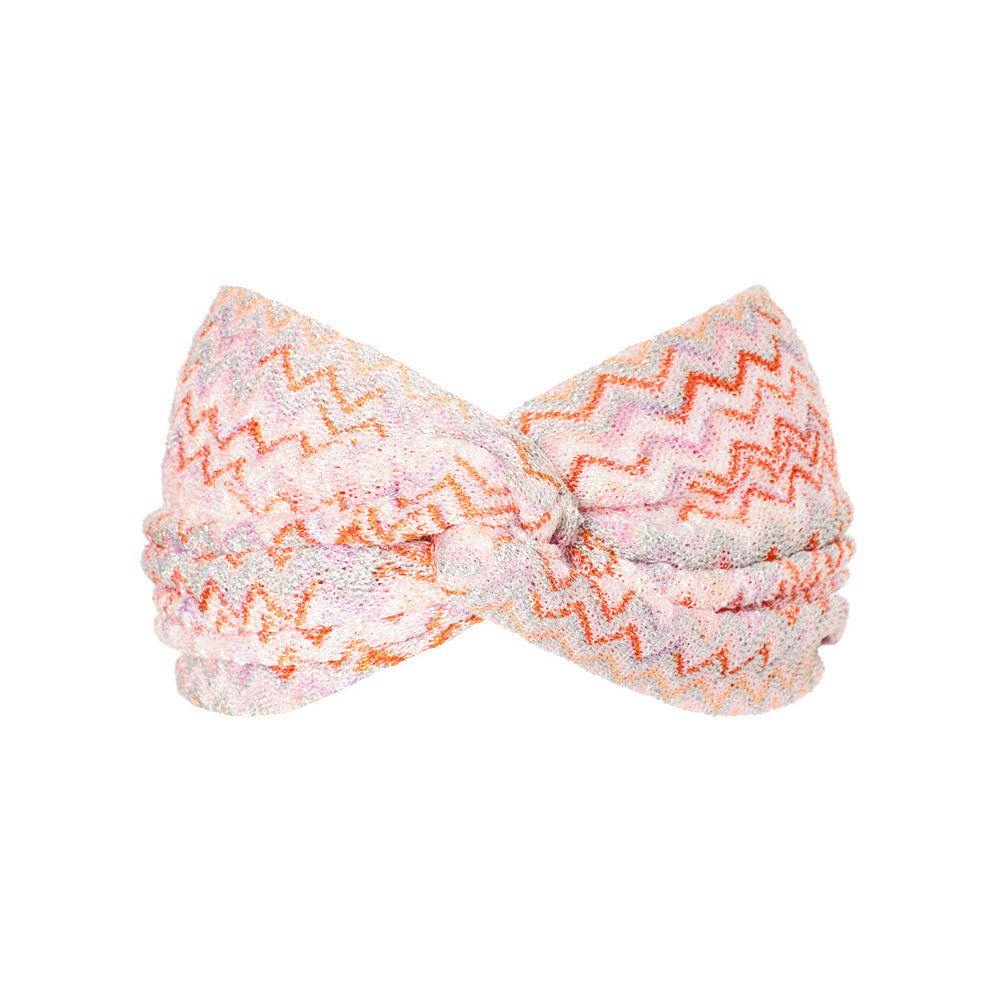 Knit Hair Band in Coral
