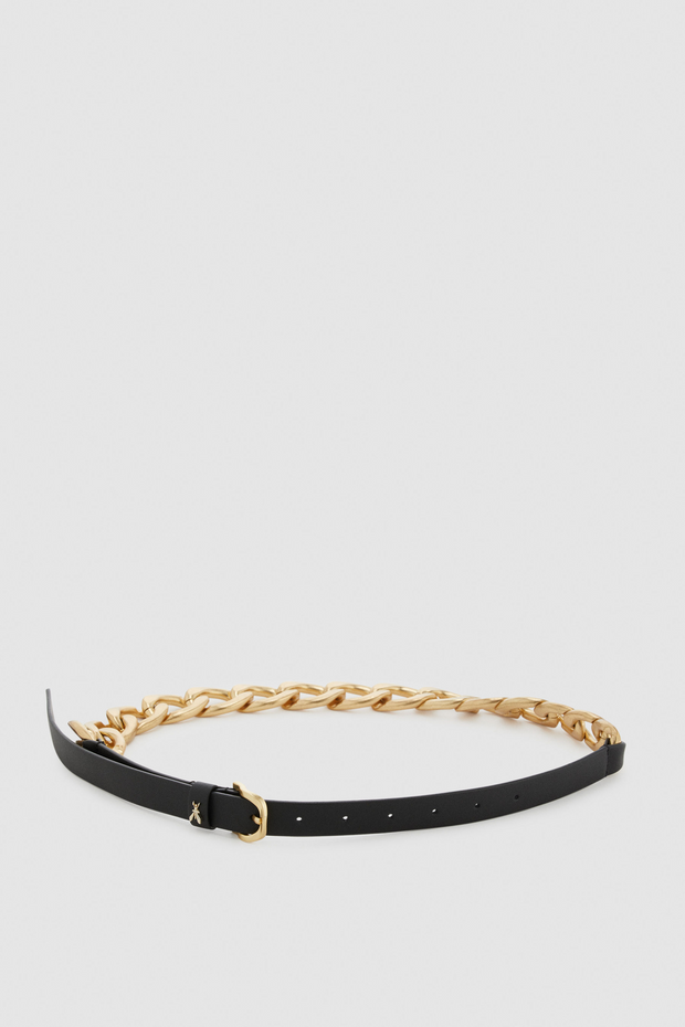 Golden maxi chain belt