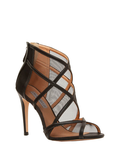 Cecconello stiletto heeled black peep-toe pump 1611001-5 | Perth WA